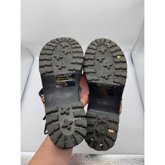 Torrid Platform Sandals Women 11.5WW Animal Print Chunky Block Slingback Y2K Sho - Picture 8 of 9